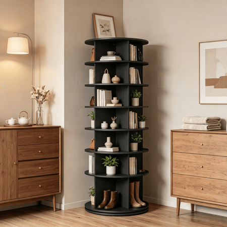 Rotating Shoe Rack Tower for Corner Organization