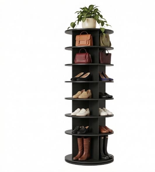 Rotating Shoe Rack Tower for Corner Organization