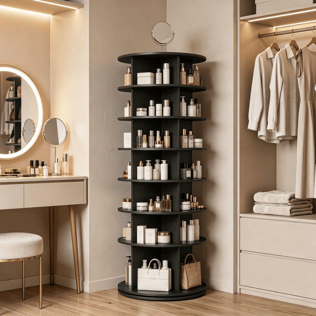 Rotating Shoe Rack Tower for Corner Organization