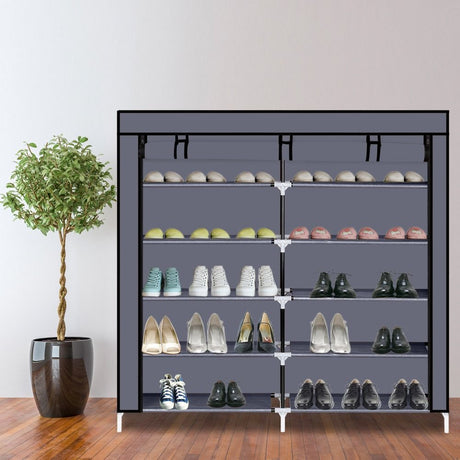 7-Tier Shoe Rack with Dustproof Cover – Holds 36 Pairs for Entryway, Closet, Hallway