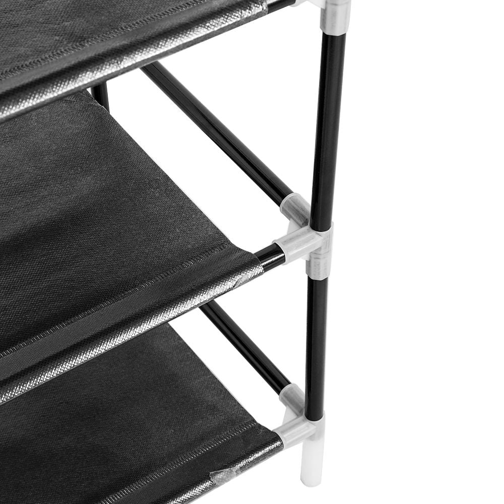 7-Tier Shoe Rack with Zippered Cover for Closet Organization