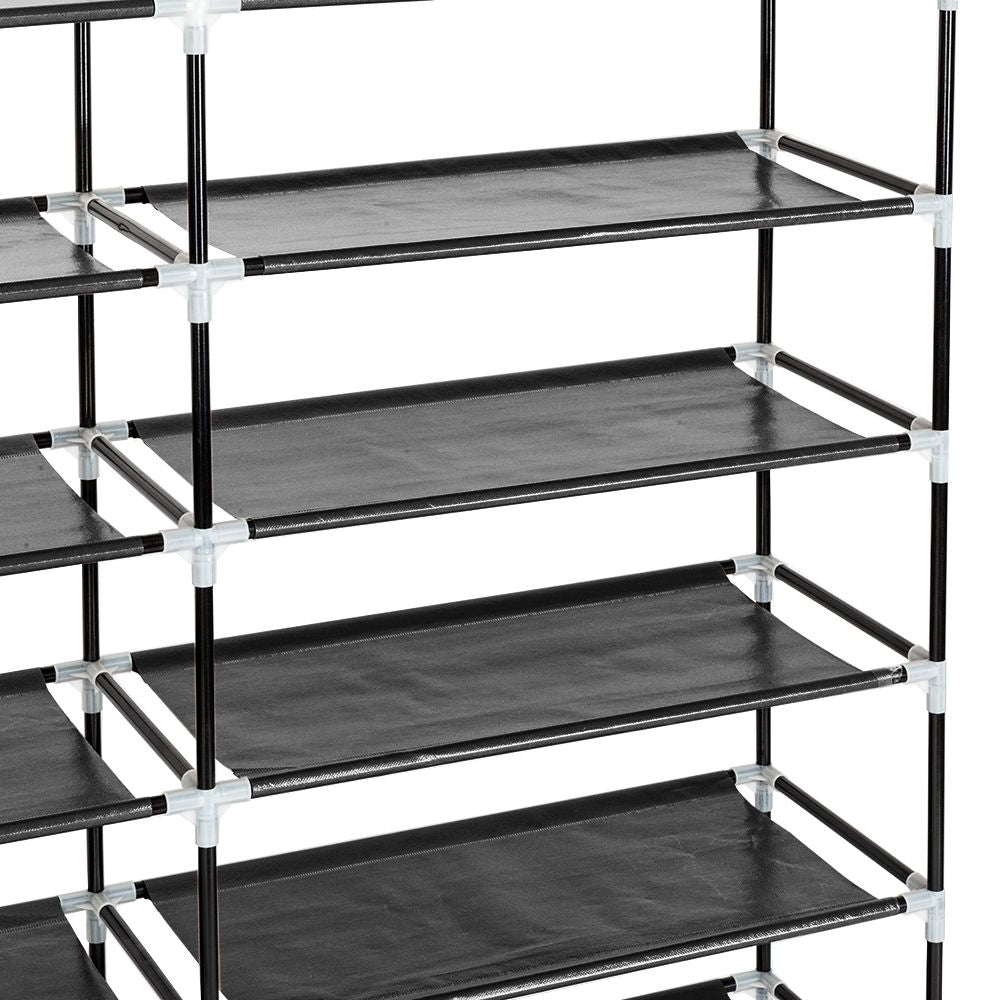 7-Tier Shoe Rack with Zippered Cover for Closet Organization