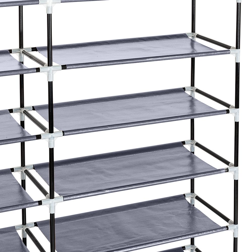 7-Tier Shoe Rack with Zippered Cover for Closet Organization