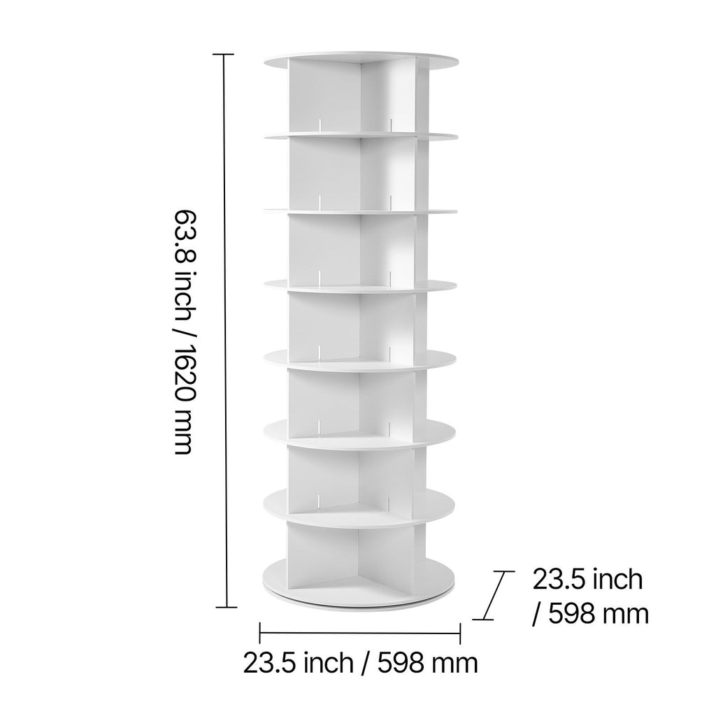 7-Tier Rotating Shoe Rack Tower with 360° Spinning Base