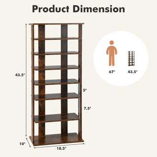 7 Tiers Vertical Shoe Rack for Front Door