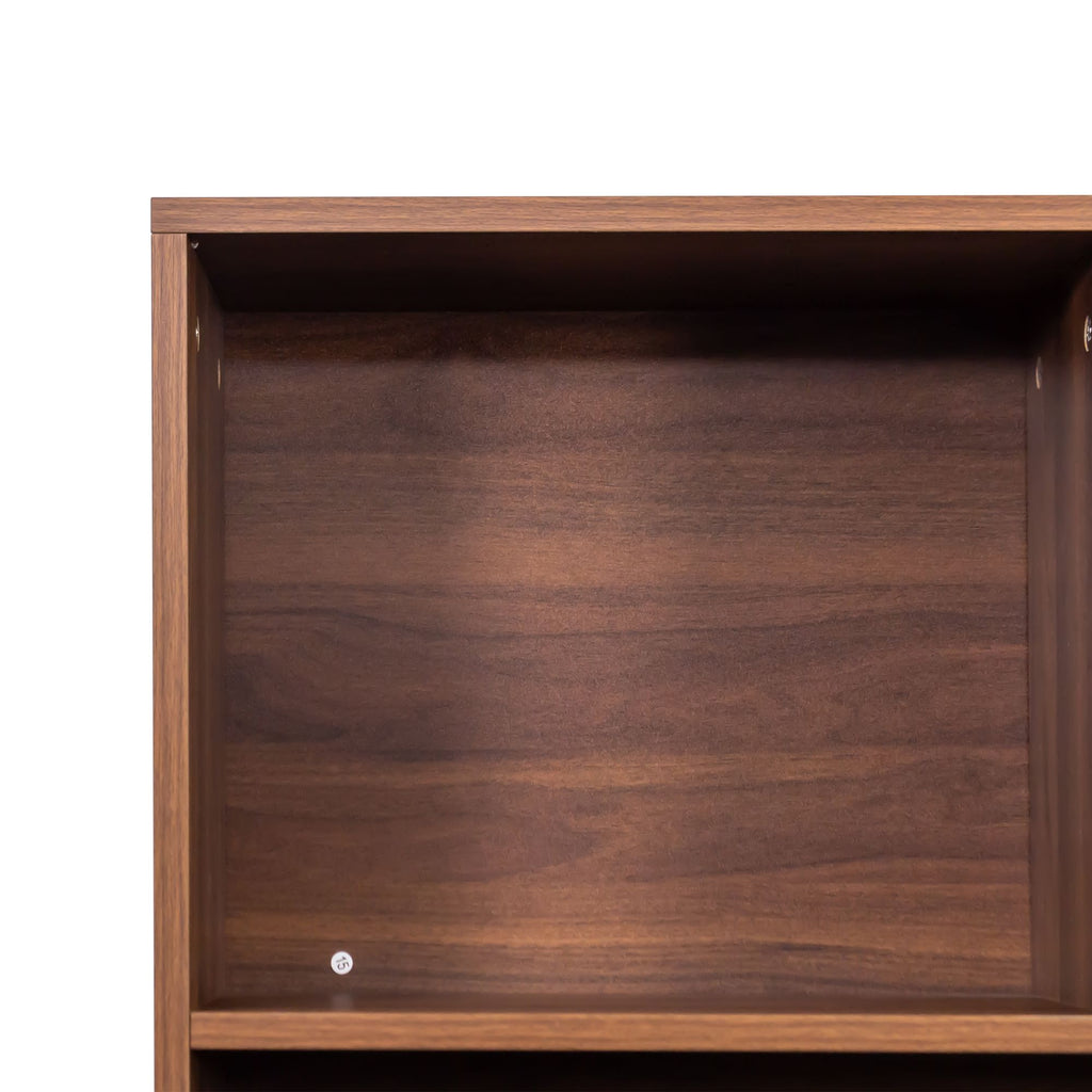 Tall Bookshelf with 10 Cubes and 2-Door Cabinet for Versatile Storage
