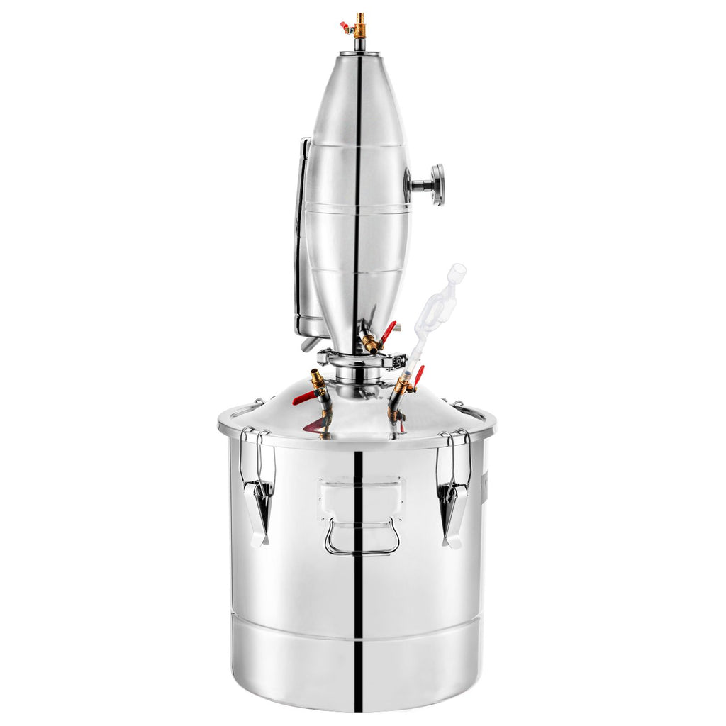 70L 18.5Gal Water Alcohol Distiller – 304 Stainless Steel Home Wine Making Kit with Thermometer
