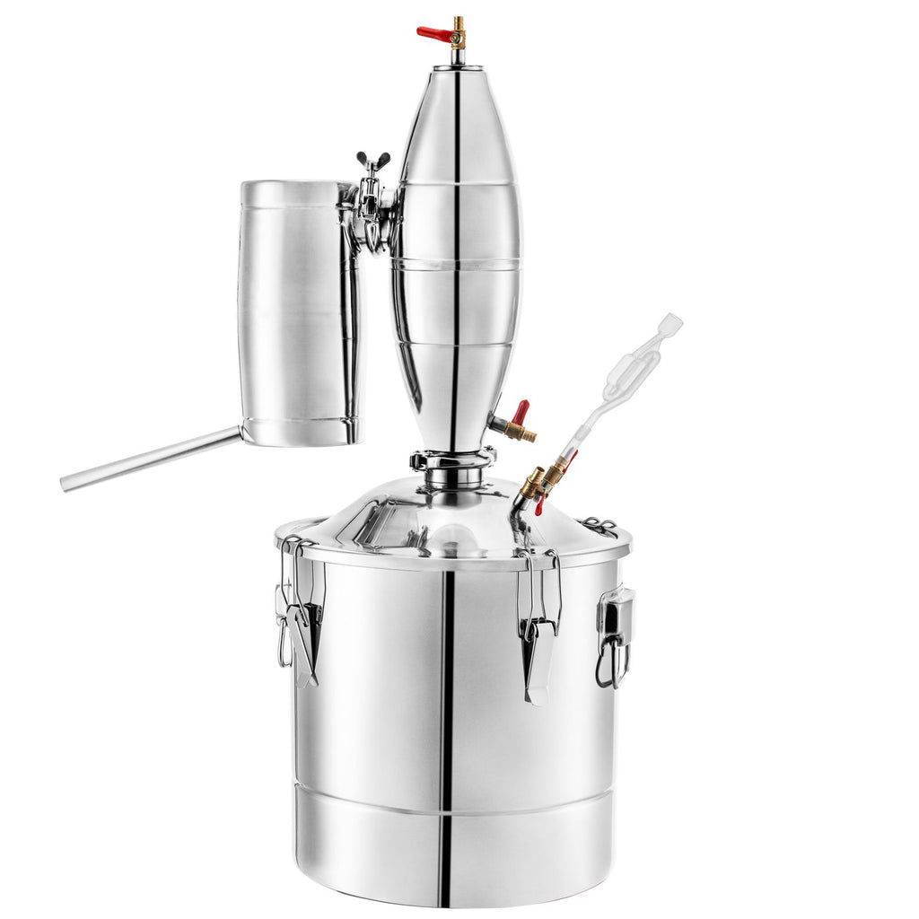 70L 18.5Gal Water Alcohol Distiller – 304 Stainless Steel Home Wine Making Kit with Thermometer