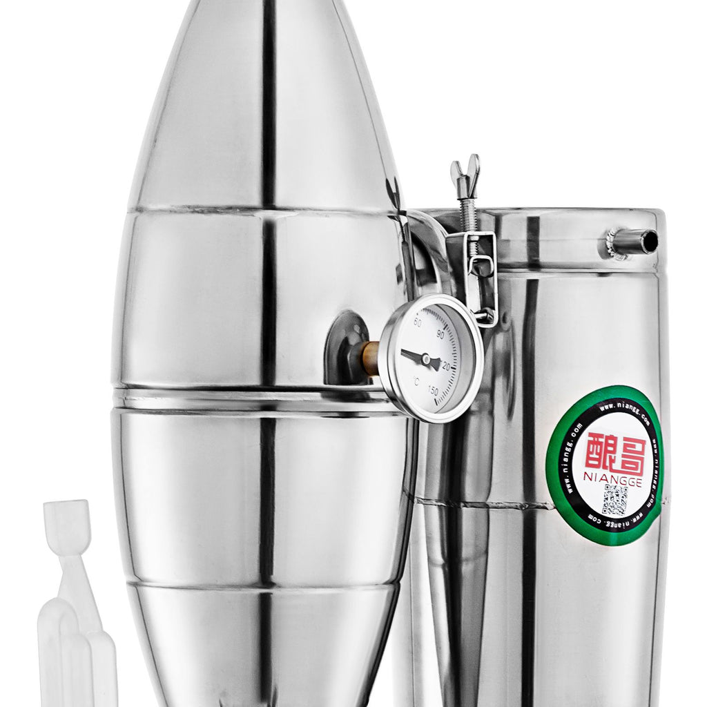 70L 18.5Gal Water Alcohol Distiller – 304 Stainless Steel Home Wine Making Kit with Thermometer