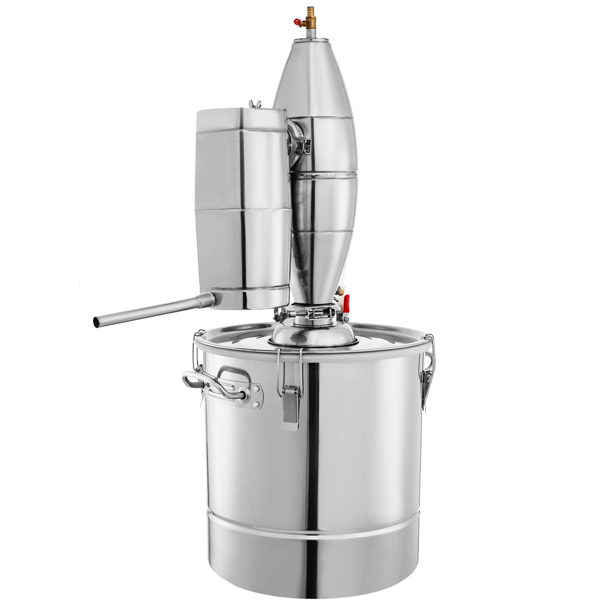 70L 18.5Gal Water Alcohol Distiller – 304 Stainless Steel Home Wine Making Kit with Thermometer