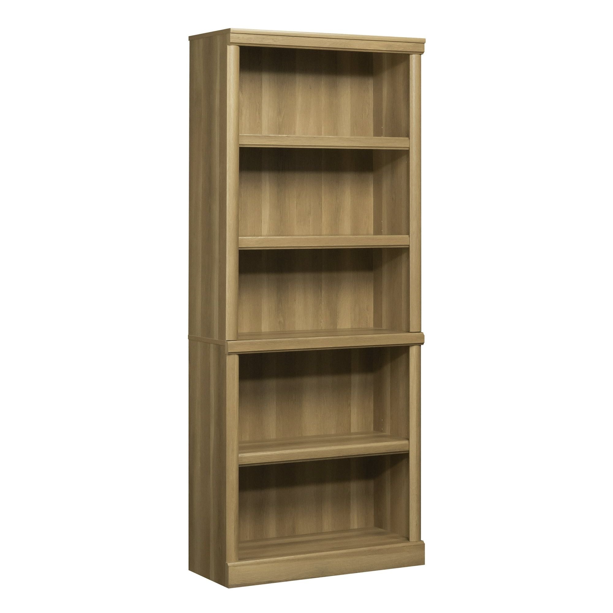 71 5 Shelf Bookcase with Adjustable Shelves, Light Honey Finish