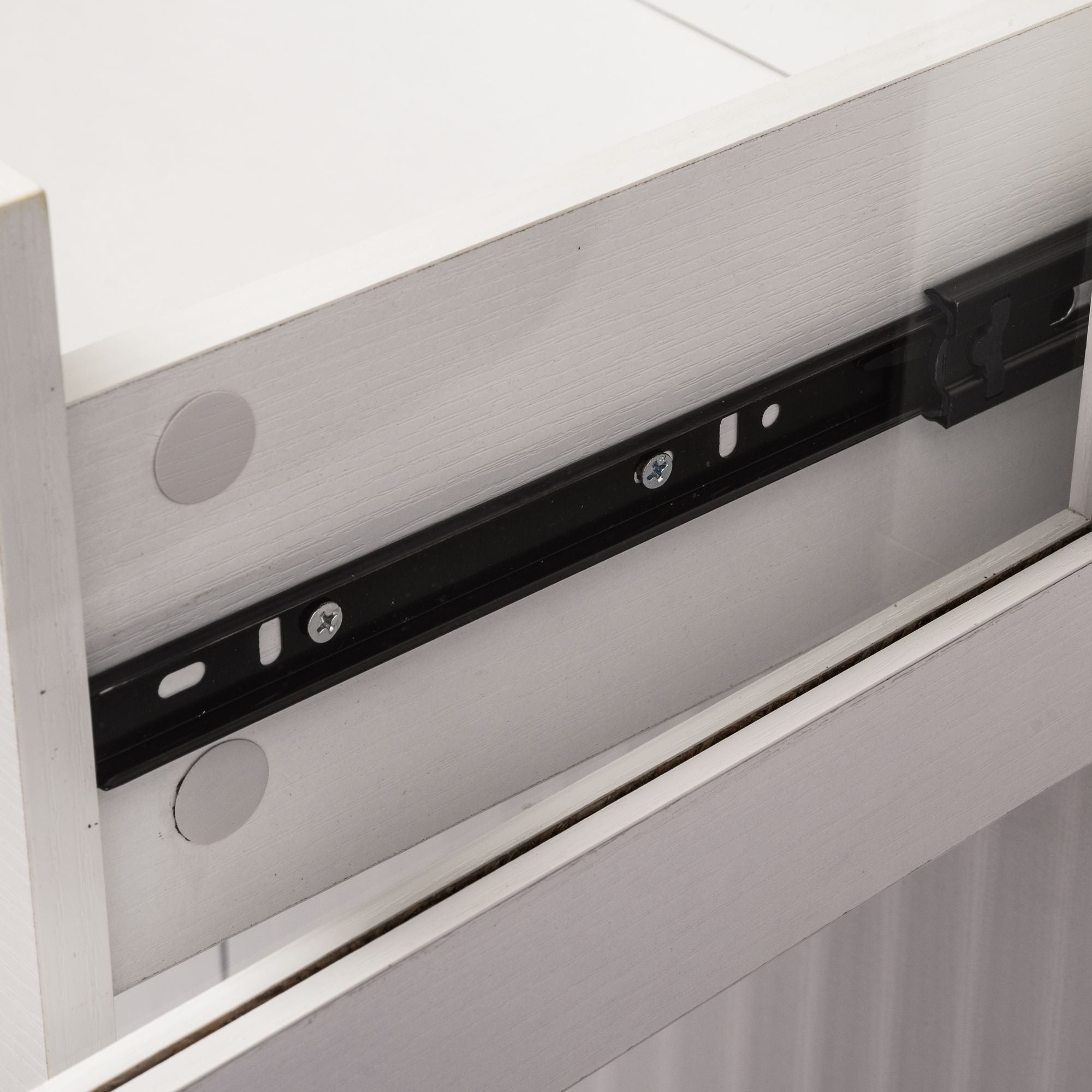 Fluted Tall Pantry Cabinet with Adjustable Shelves and Glass Doors