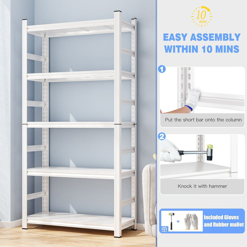 Organize Your Home with an Adjustable Open-Back Shelf Rack