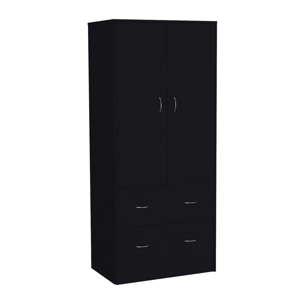 Black Armoire with Flexible Closed Storage