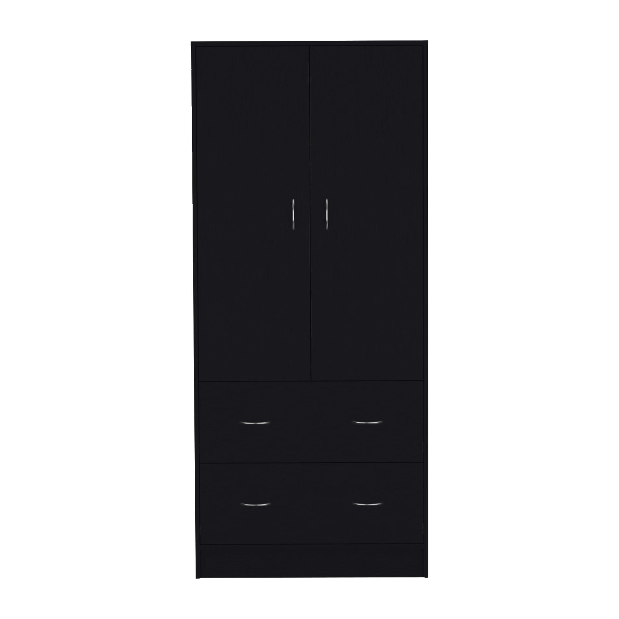 Black Armoire with Flexible Closed Storage