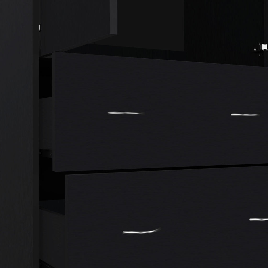 Black Armoire with Flexible Closed Storage