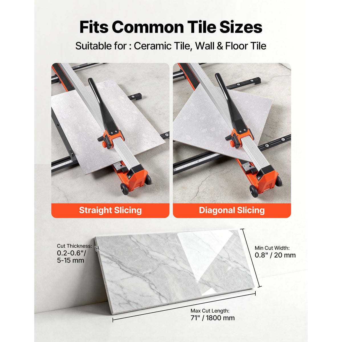 VEVOR Manual Tile Cutter with Precision Alignment Guide