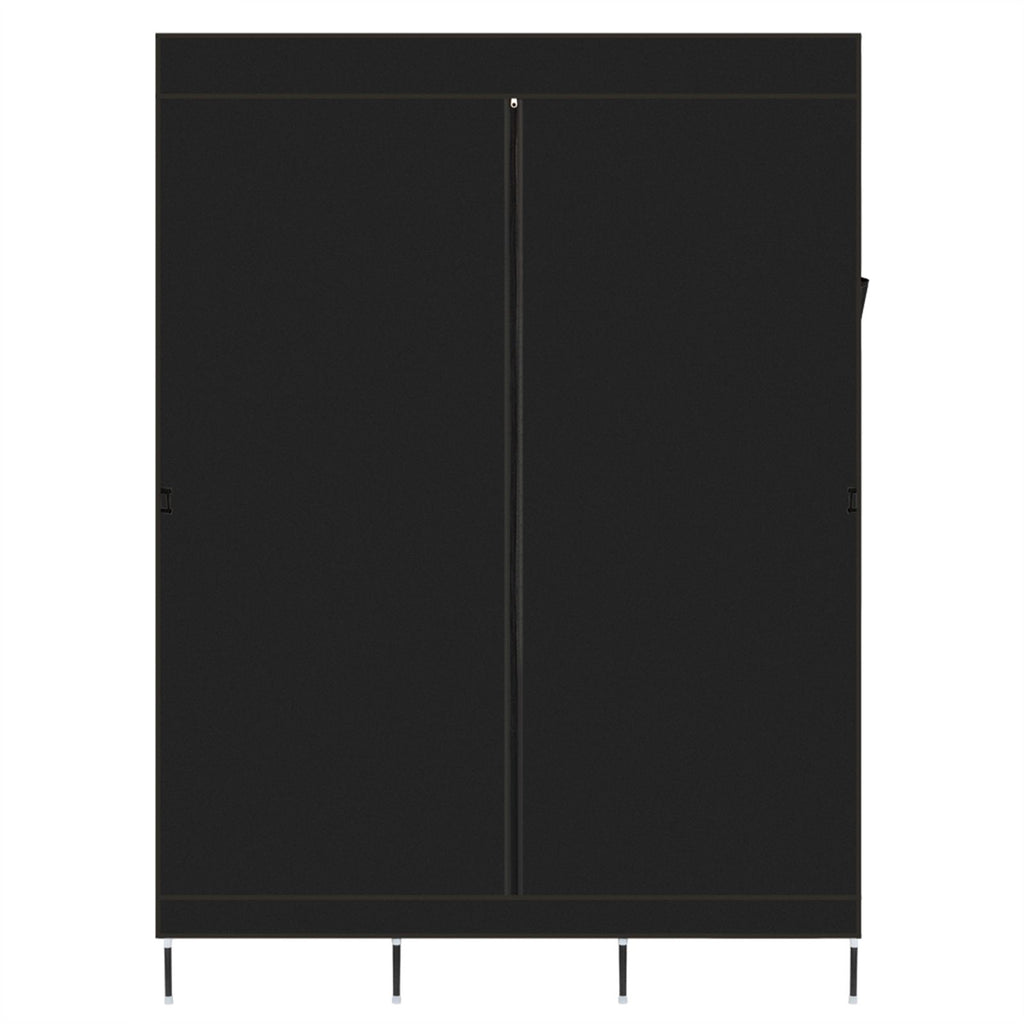 Portable Closet Wardrobe with Hanging Rod and Shelves