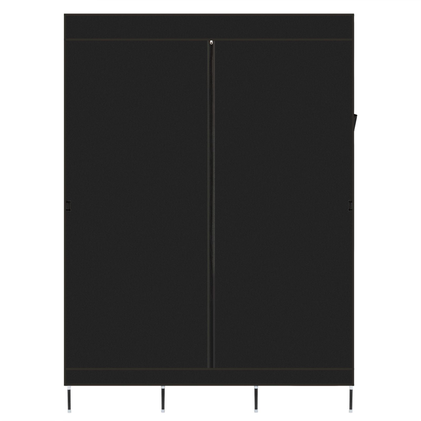 Portable Closet Wardrobe with Hanging Rod and Shelves