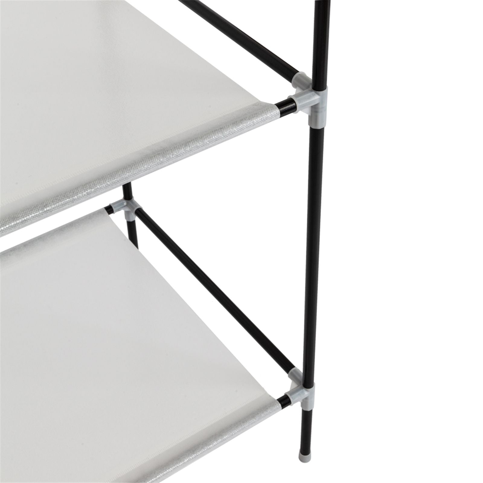 Portable Closet Wardrobe with Hanging Rod and Shelves