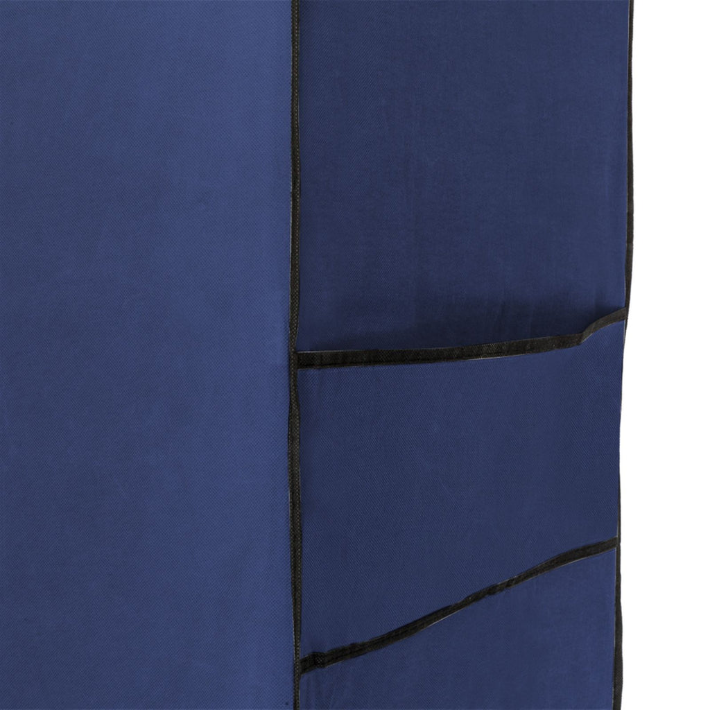 Portable Closet Wardrobe with Zippered Dustproof Cover and Moveable Hanging Rod