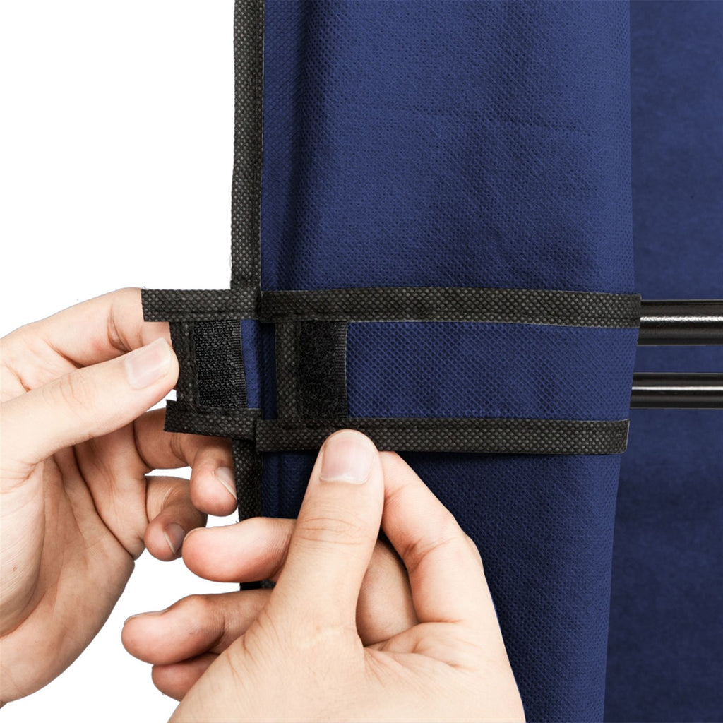Portable Closet Wardrobe with Zippered Dustproof Cover and Moveable Hanging Rod