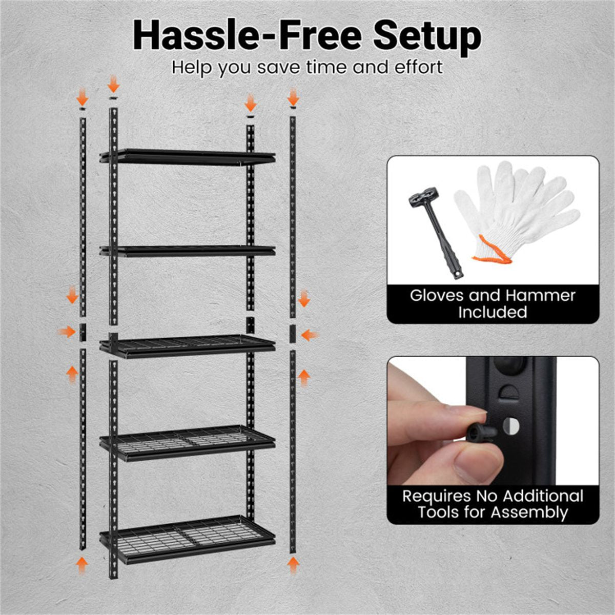 Expandable Adjustable-Tier Storage Shelving