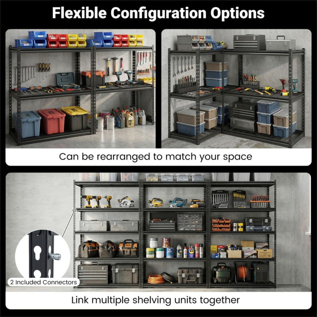 Expandable Adjustable-Tier Storage Shelving