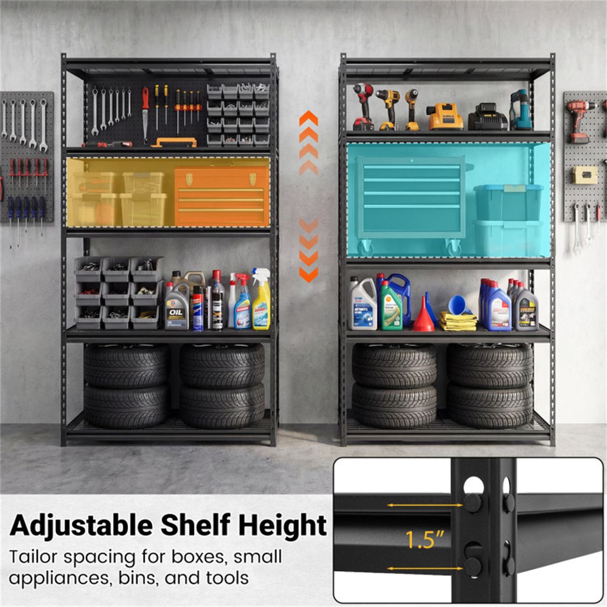 Expandable Adjustable-Tier Storage Shelving