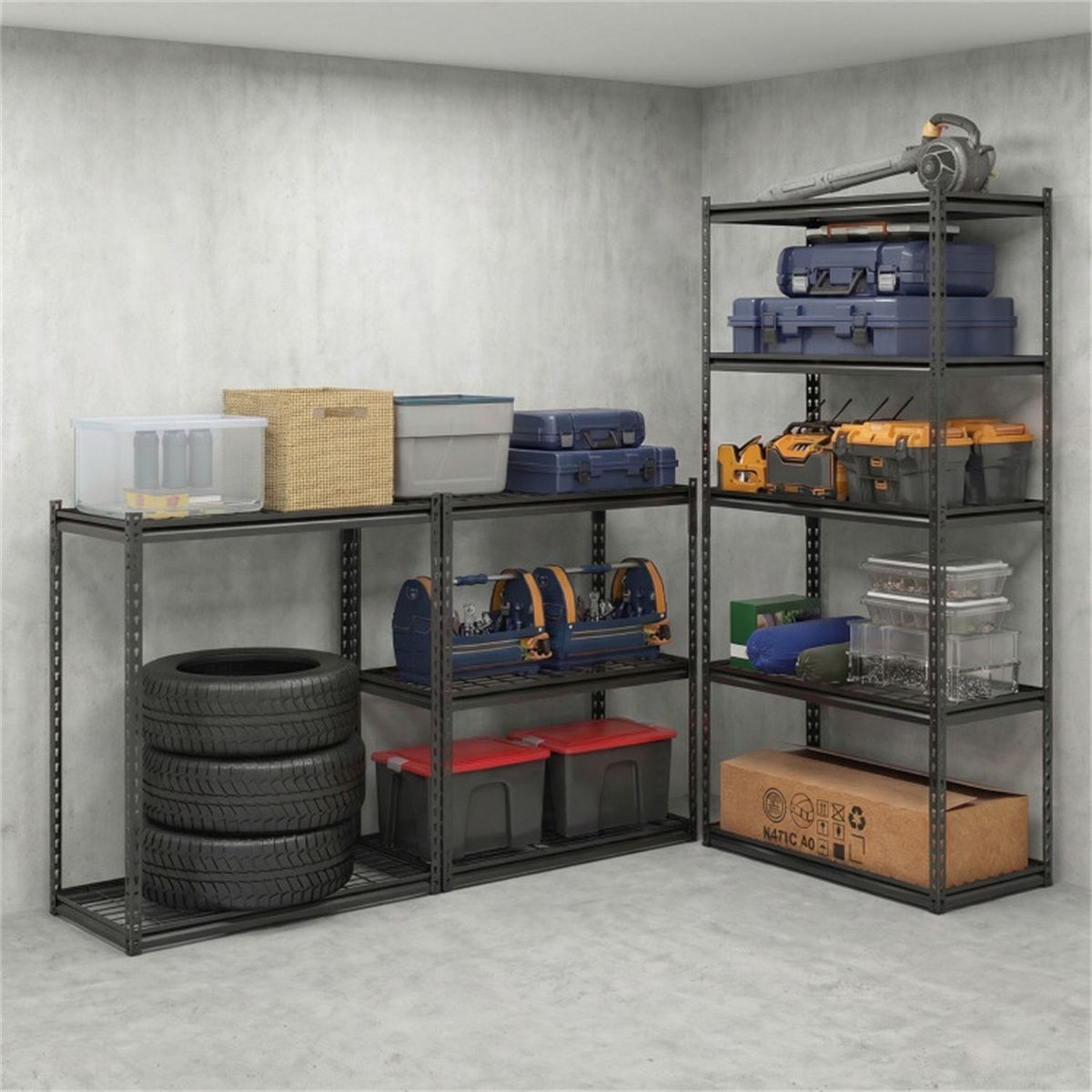 Expandable Adjustable-Tier Storage Shelving