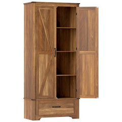 Farmhouse Pantry Cabinet with Flexible Enclosed Storage