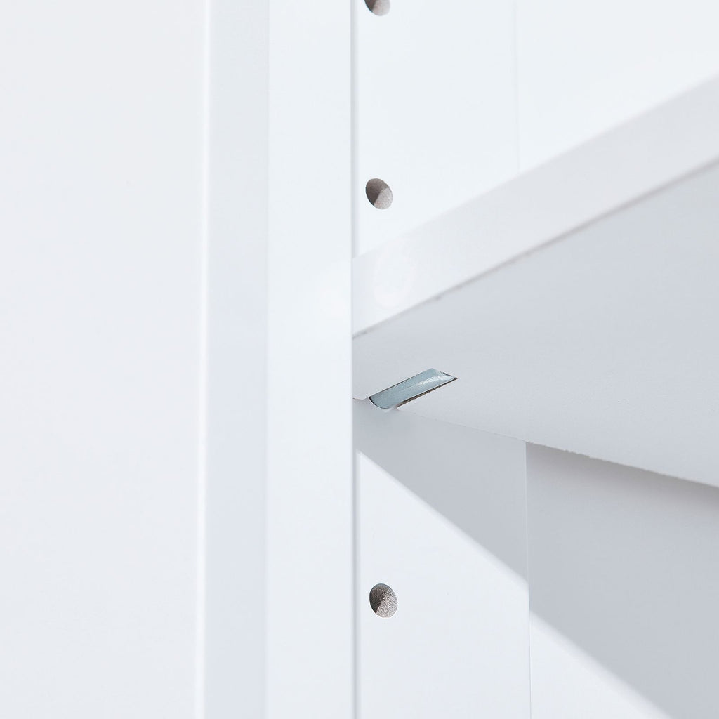 Tall Kitchen Pantry Cabinet with Drawer and Adjustable Shelves, White