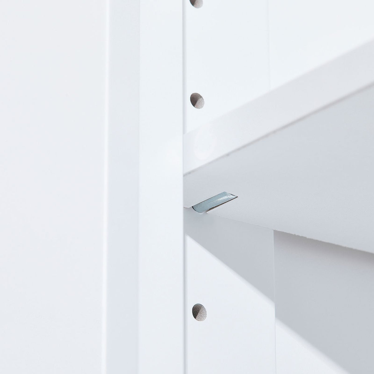 Tall Kitchen Pantry Cabinet with Drawer and Adjustable Shelves, White