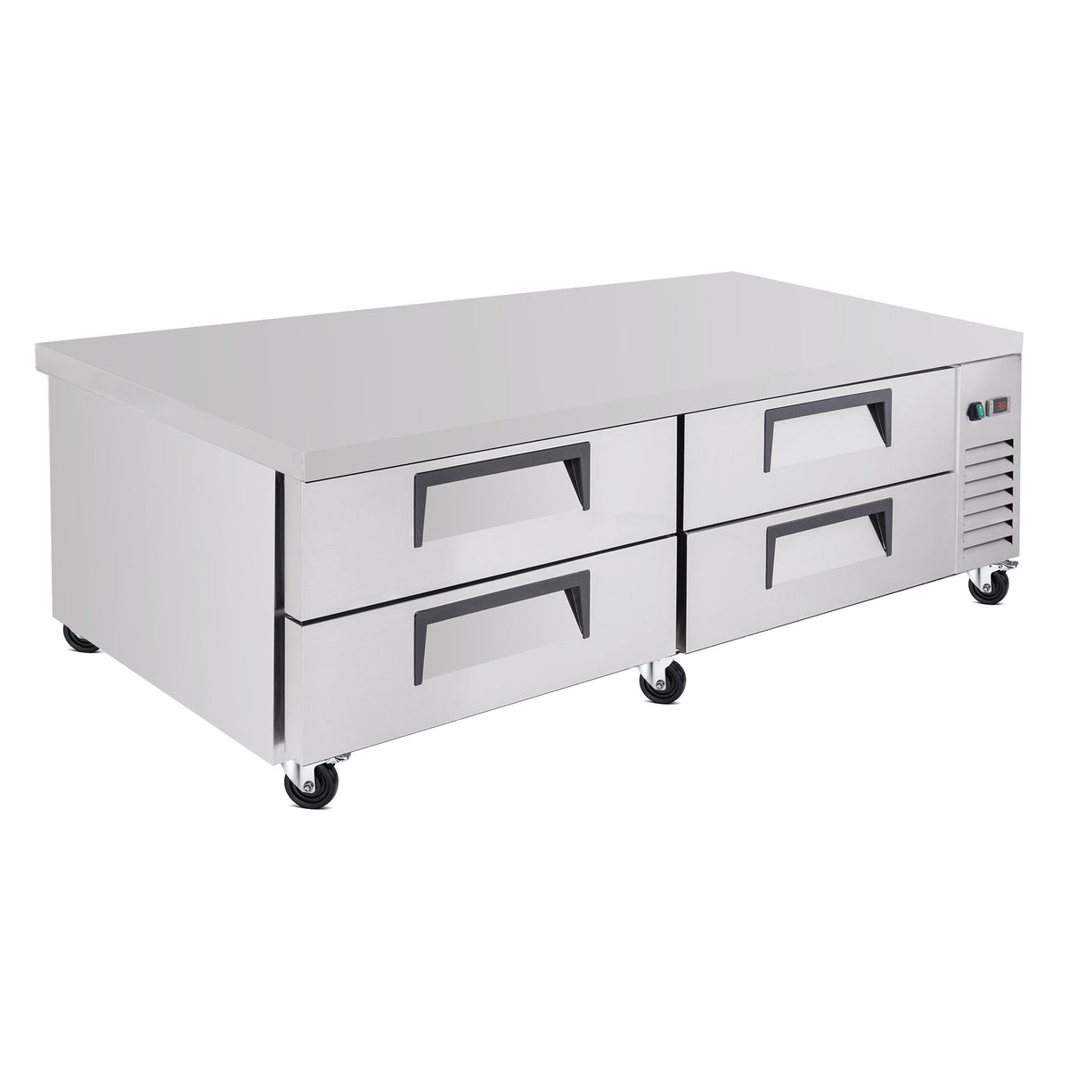 72- Refrigerated Chef Base with 4 Drawers & Stainless Steel Countertop