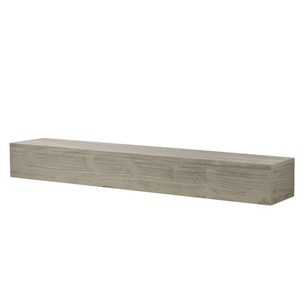 Rustic Floating Fireplace Mantel with Concealed Mounting