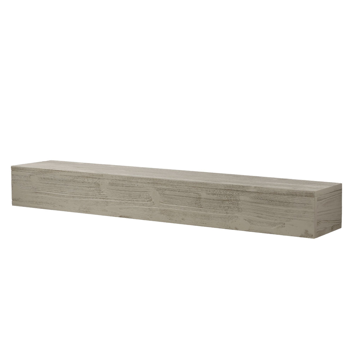 Rustic Floating Fireplace Mantel with Concealed Mounting