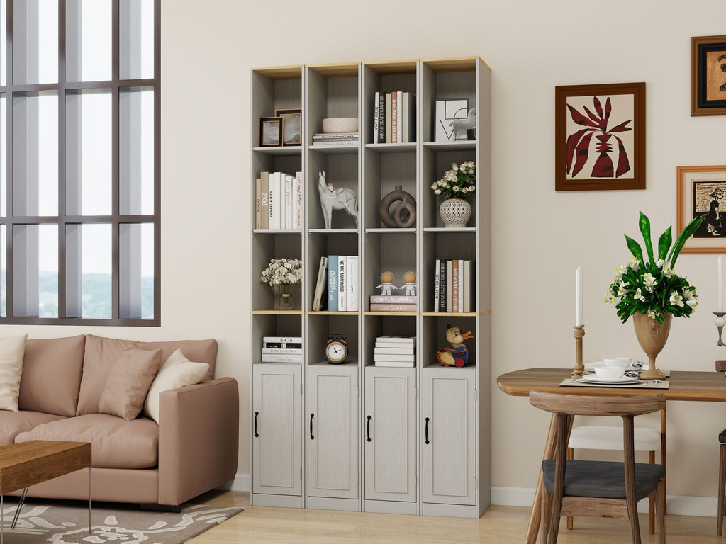 72- Tall Slim Storage Cabinet with Adjustable Shelves for Small Spaces