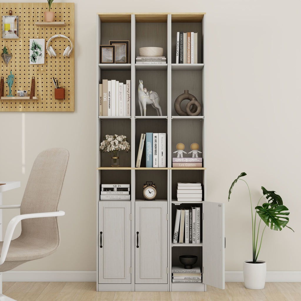 72- Tall Slim Storage Cabinet with Adjustable Shelves for Small Spaces