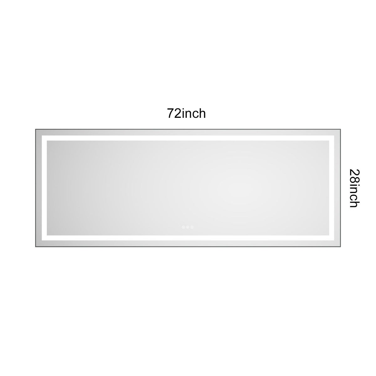 Front- and Backlit LED Vanity Mirror with Anti-Fog Control