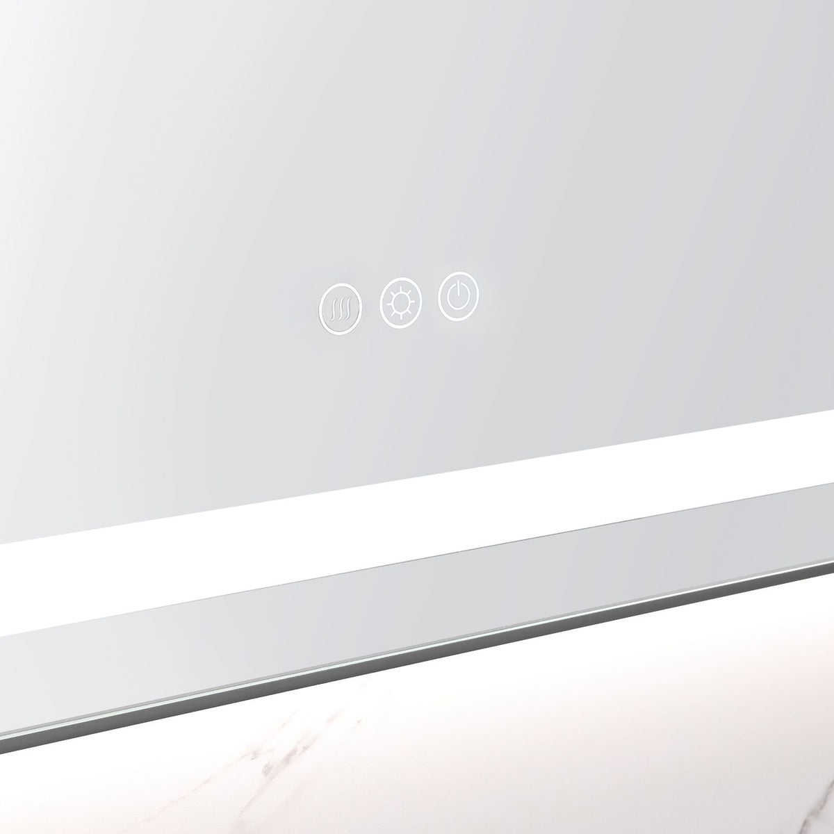 Front- and Backlit LED Vanity Mirror with Anti-Fog Control