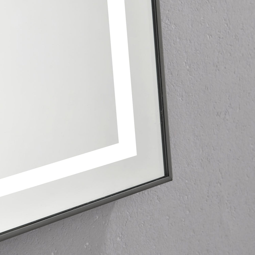 Front- and Backlit LED Vanity Mirror with Anti-Fog Control