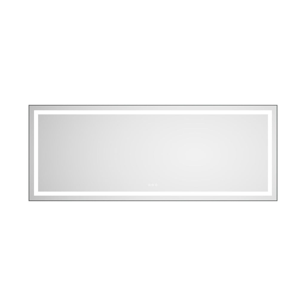 Front- and Backlit LED Vanity Mirror with Anti-Fog Control