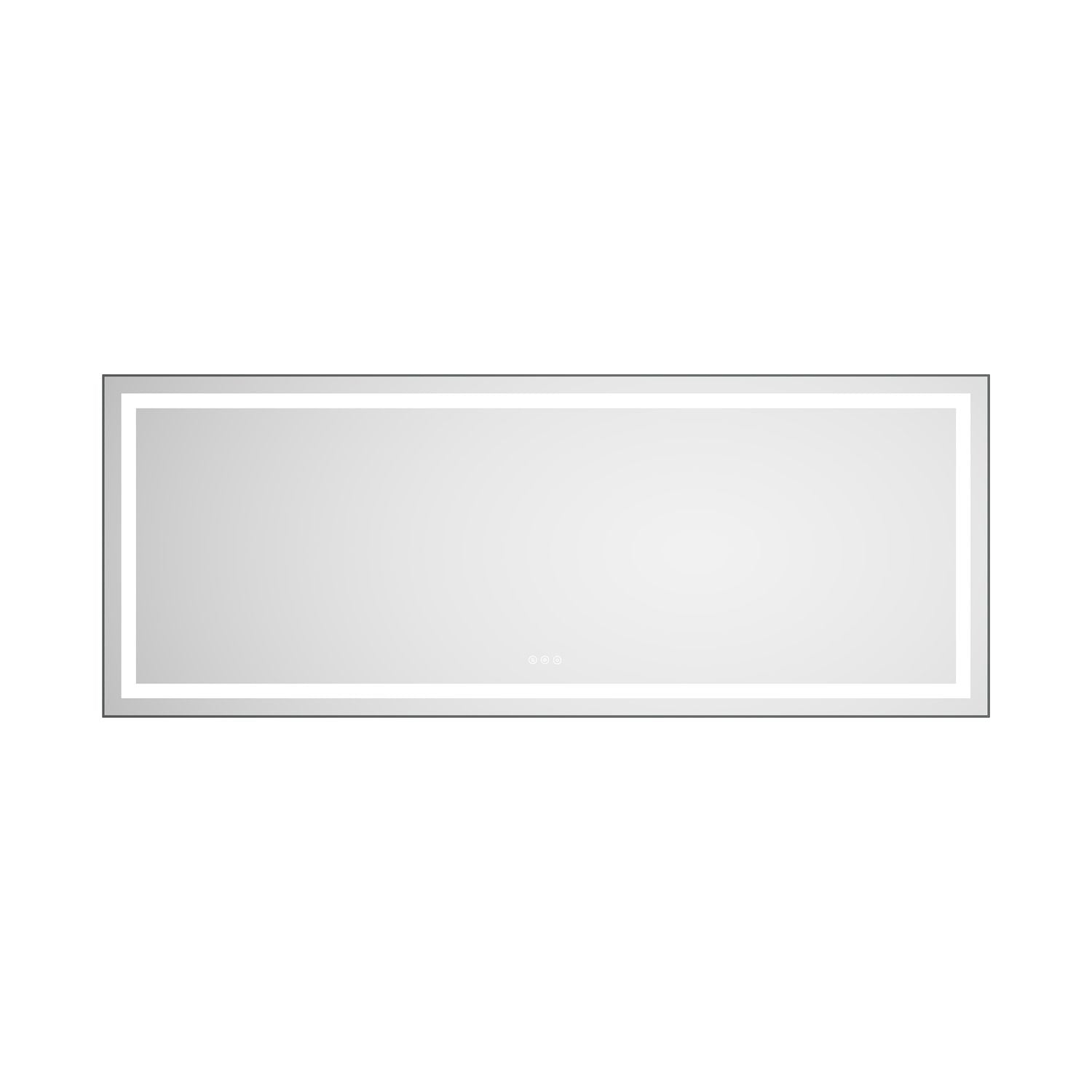 Front- and Backlit LED Vanity Mirror with Anti-Fog Control