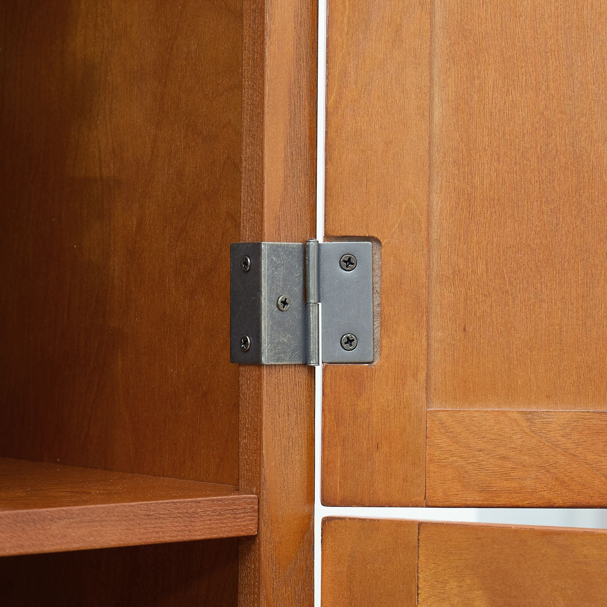 Contemporary Tall Storage Cabinet with 4 Compartments and Elegant Design