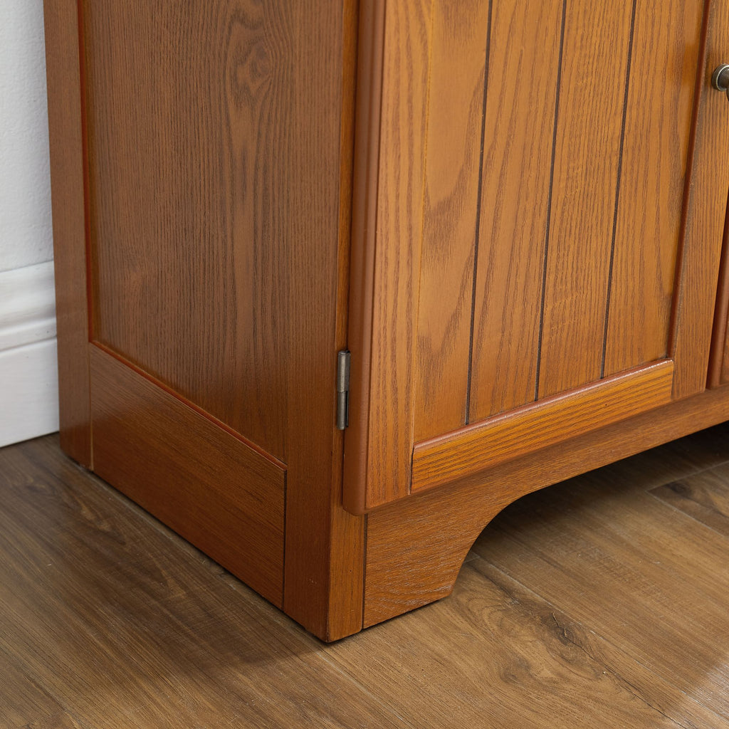 Contemporary Tall Storage Cabinet with 4 Compartments and Elegant Design