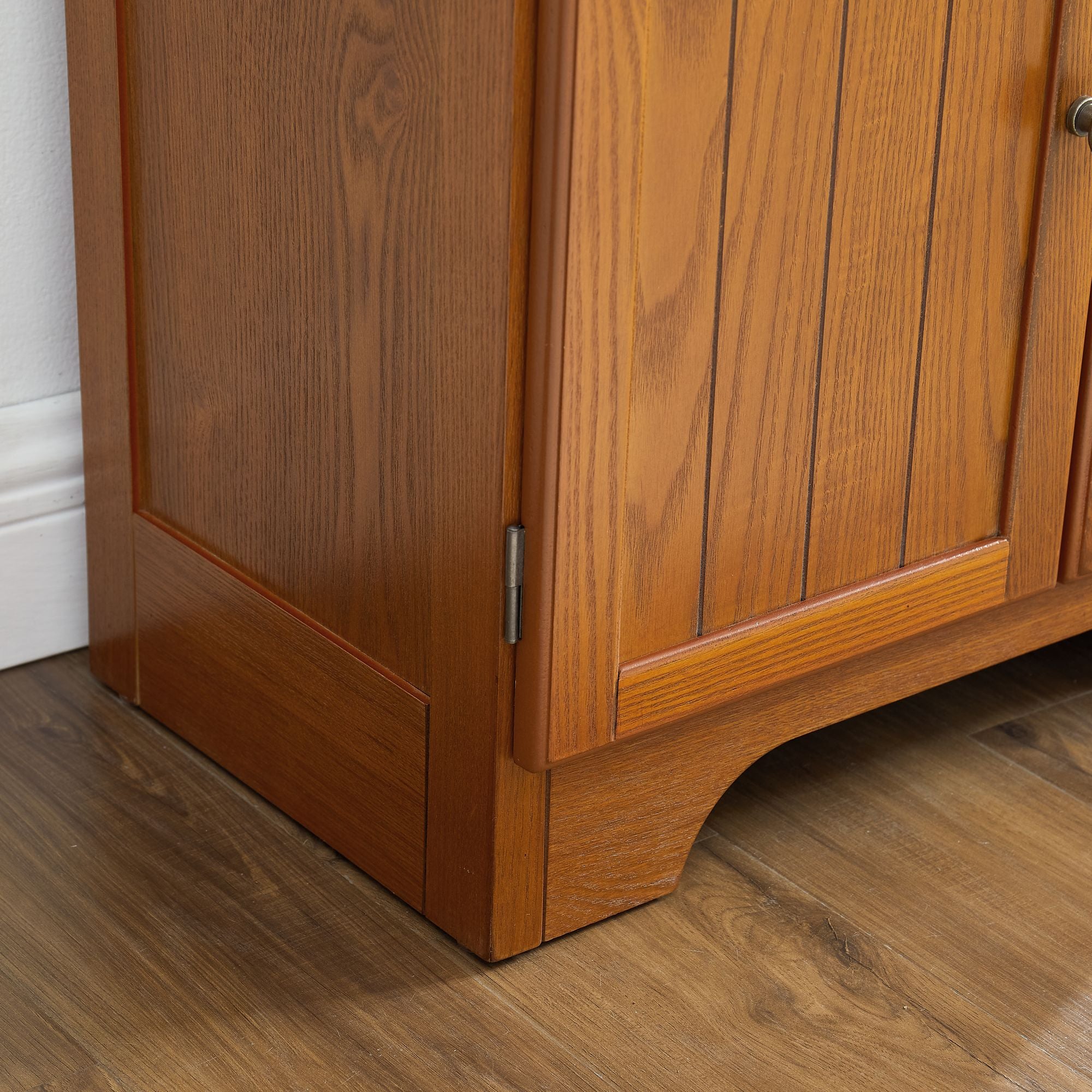 Contemporary Tall Storage Cabinet with 4 Compartments and Elegant Design