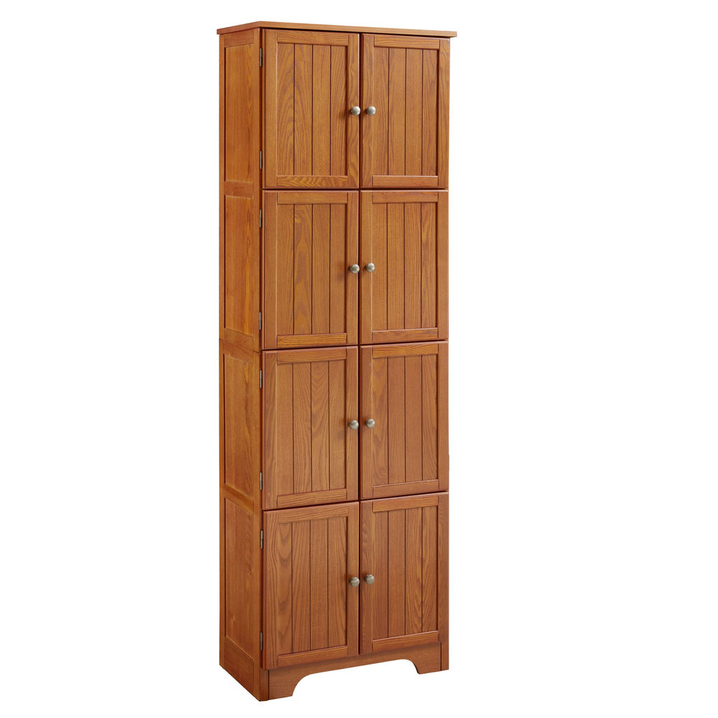 Contemporary Tall Storage Cabinet with 4 Compartments and Elegant Design