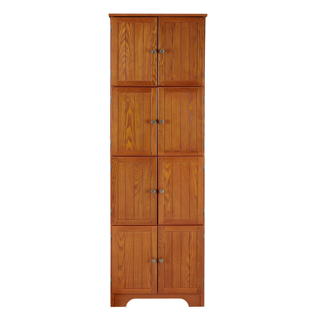 Contemporary Tall Storage Cabinet with 4 Compartments and Elegant Design