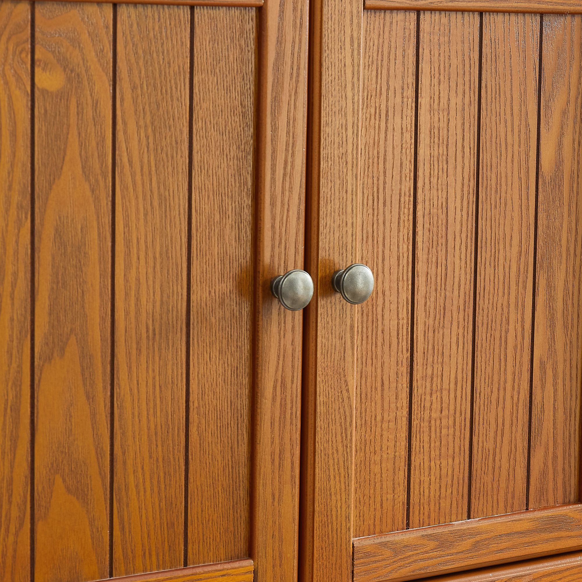 Contemporary Tall Storage Cabinet with 4 Compartments and Elegant Design