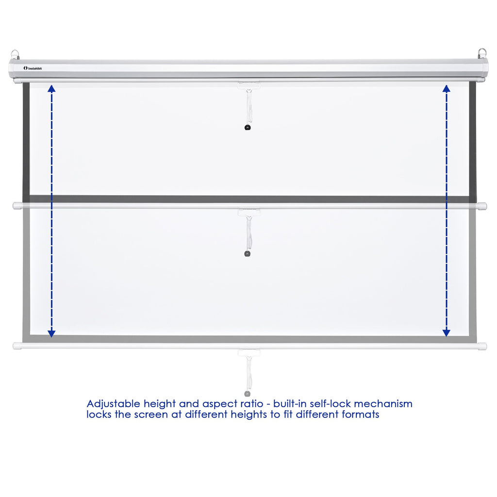 Manual Pull-Down Projection Screen with Height Lock